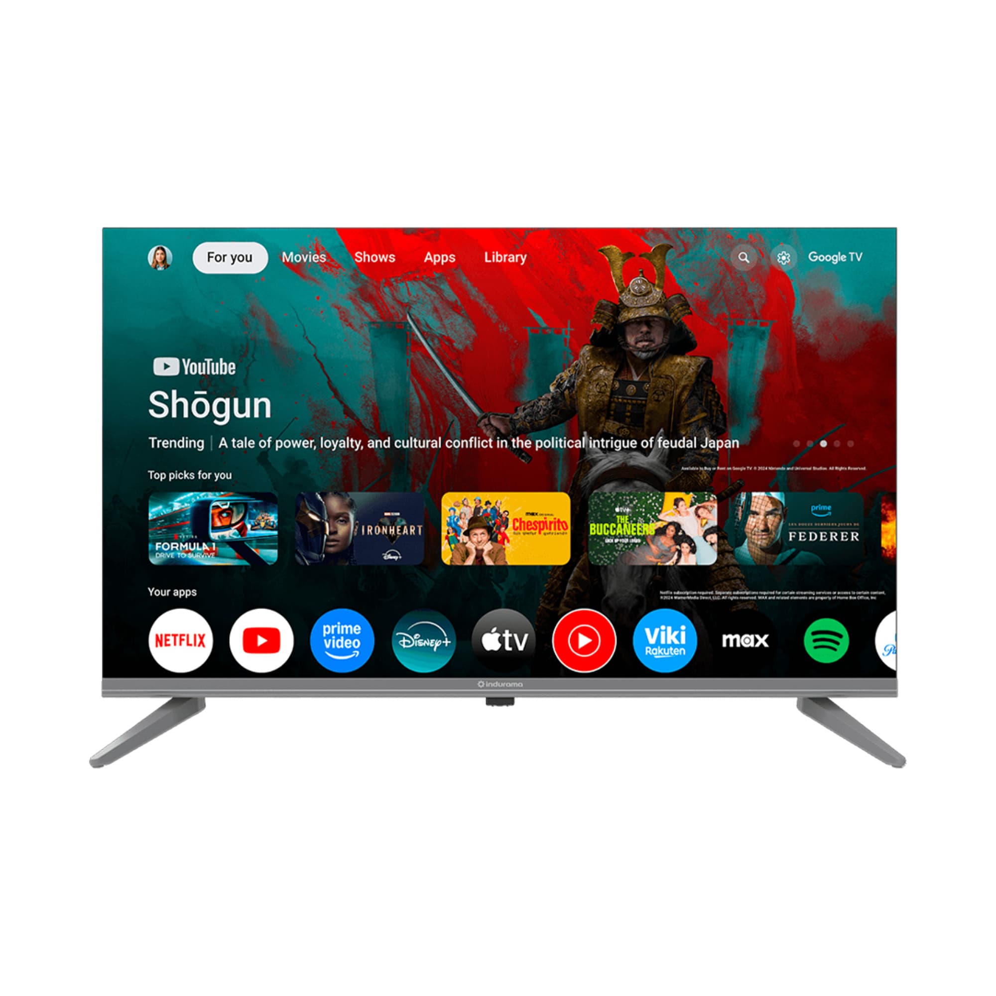 Televisor Indurama 43" LED 4K UHD Smart - Google TV 5.0